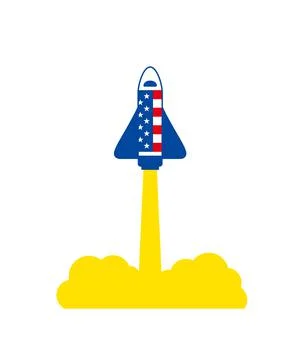 Rocket flying to the sky Stock-Illustration
