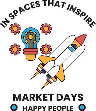 A rocket is flying in the sky with a light bulb on it Stock Illustration