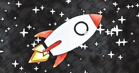 Ria Rabbit Drawing For Kids | Learn To Draw A Rocket