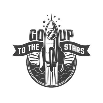 Rocket flying to the stars Stock Illustration
