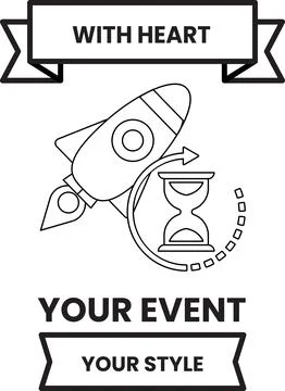 A rocket is flying through the air with a clock on the side Illustrazione stock