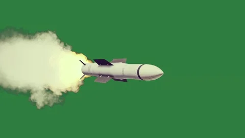 A rocket is flying through the air Stock Footage 337029138