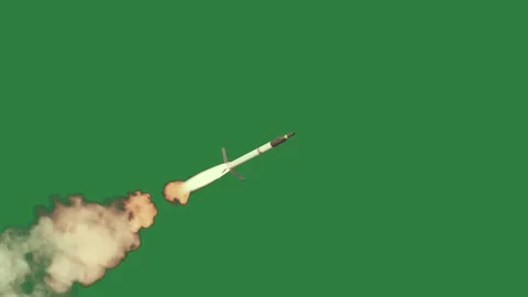 A rocket is flying through the air 動画素材 337029177