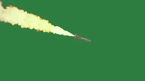 A rocket flying through the air Stock Footage 337029198