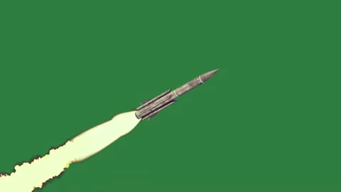 A rocket is flying through the air Vidéo 337029218