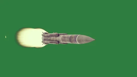 A rocket flying through the air Stock Footage 337029223