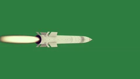 A rocket is flying through the and with it Видео 337029234