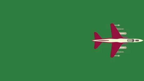 Rocket Flying With Through On Chroma Key For Compositing Stock Footage 338011662