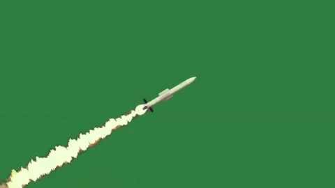 Rocket flying through it and missile Vídeo Stock 337029264