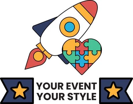 A rocket is flying through the sky with a heart in the middle Stock Illustration