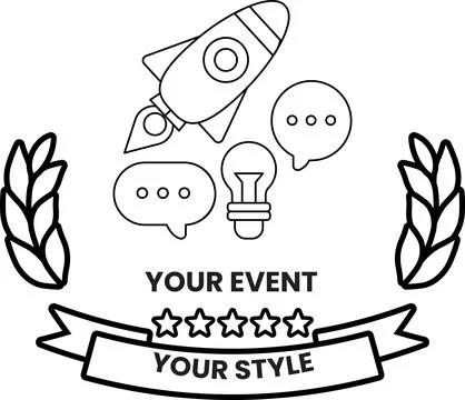 A rocket is flying through the sky with a light bulb and a speech bubble Stock Illustration