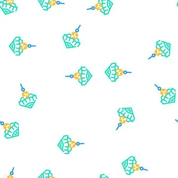 Rocket form kite vector seamless pattern Stockillustratie