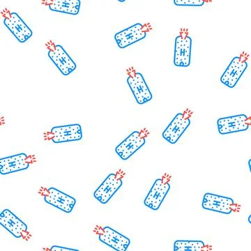 Rocket fuel hydrogen vector seamless pattern Illustrazione stock