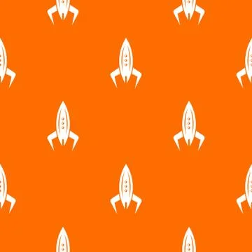 Rocket future pattern vector orange 스톡 일러스트