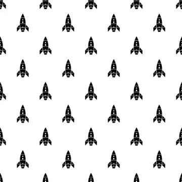 Rocket galaxy pattern vector seamless Stock Illustration