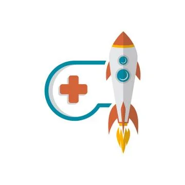 Rocket game console turbo speed joystick controller Stock Illustration