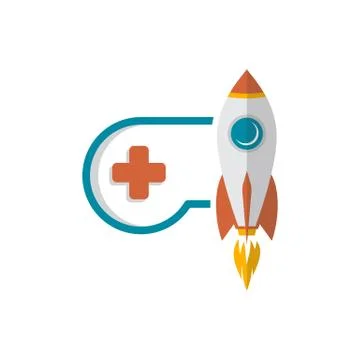 Rocket game console turbo speed joystick controller Stock Illustration