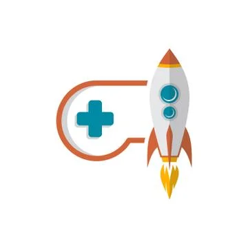 Rocket game console turbo speed joystick controller Stock Illustration