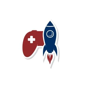 Rocket game console turbo speed joystick controller Stock-Illustration
