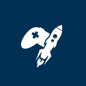 Rocket game console turbo speed joystick controller Stock Illustration