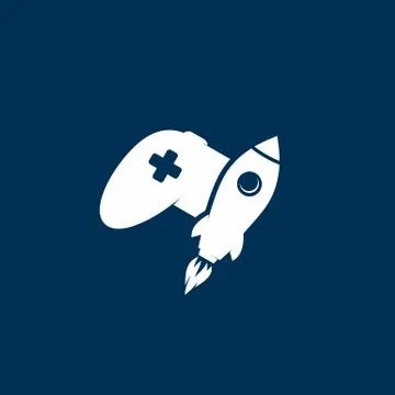 Rocket game console turbo speed joystick controller Stock Illustration