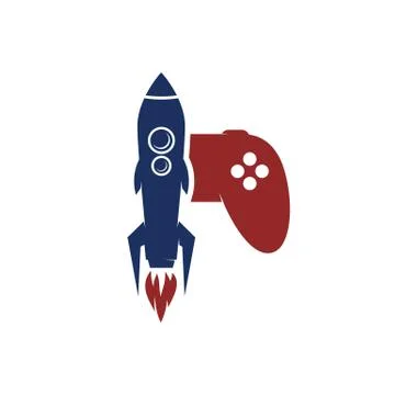 Rocket game console turbo speed joystick controller Stock Illustration