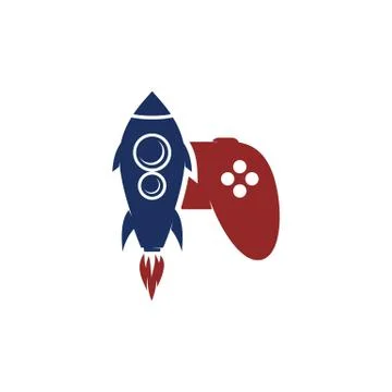 Rocket game console turbo speed joystick controller Stock Illustration