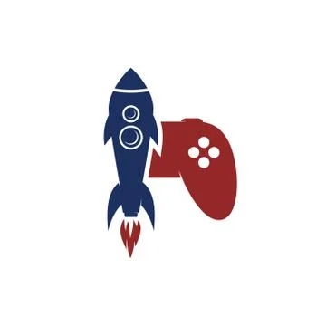 Rocket game console turbo speed joystick controller Stock Illustration