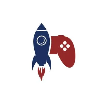 Rocket game console turbo speed joystick controller Stock Illustration