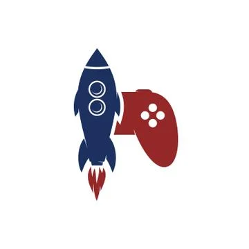 Rocket game console turbo speed joystick controller Stock Illustration