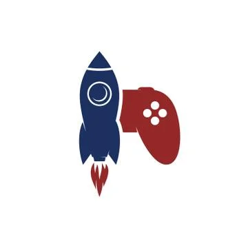 Rocket game console turbo speed joystick controller Stock Illustration