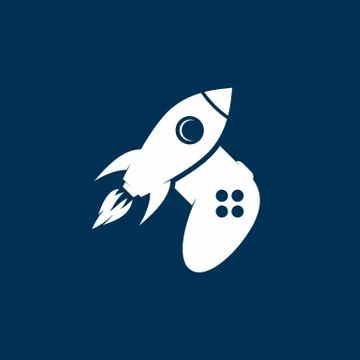Rocket game console turbo speed joystick controller Stock Illustration