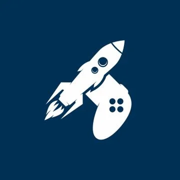 Rocket game console turbo speed joystick controller Stock Illustration