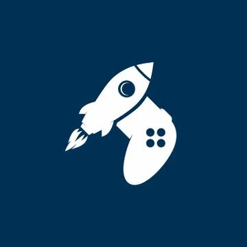 Rocket game console turbo speed joystick controller Stock Illustration