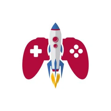 Rocket game console turbo speed joystick controller Stock-Illustration