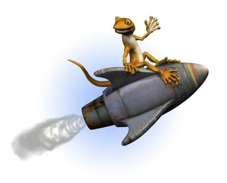 Rocket Gecko Stock Illustration