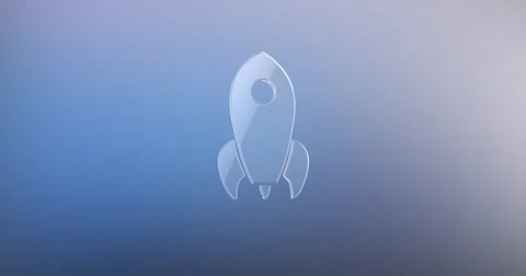 Rocket Glass 3d Icon Stock Footage 67352436