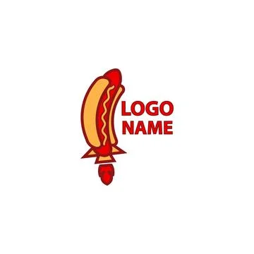 Rocket hot dog logo design vector Stock Illustration