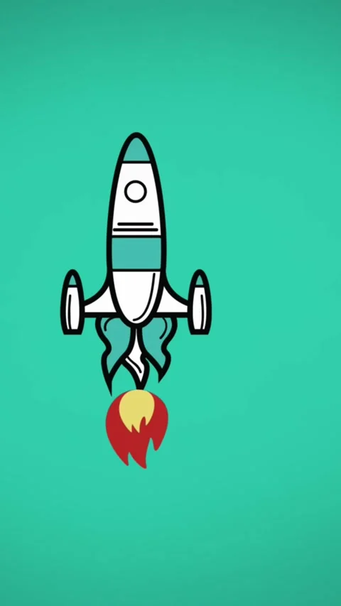 Rocket icon against green background Stock-Footage 323909515