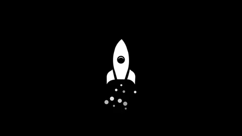 Rocket icon animation - 4k HD Footage Stock Footage 297500244