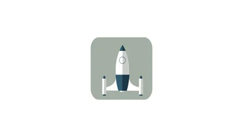 Rocket icon animation for video motion graphics Stock Footage 150060285