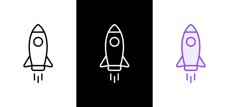 Rocket icon, Business start Up vector illustration Stockillustratie