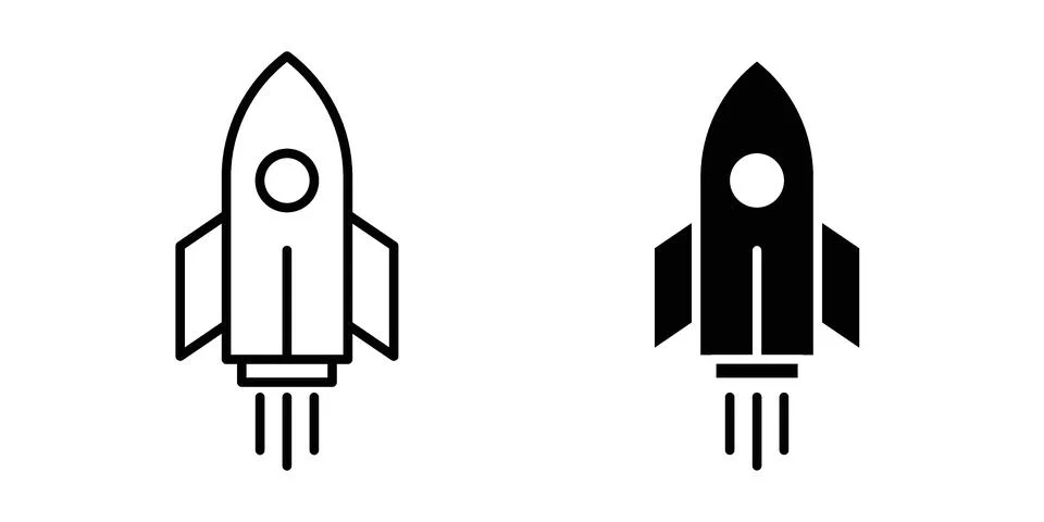 Rocket icon concept. best for web design Stock Illustration