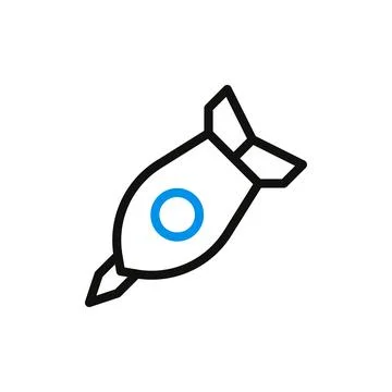 Rocket icon. Concept of launch, speed, and technology. Stock Illustration