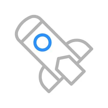 Rocket icon. Concept of startup, project launch, and business boost. Illustrazione stock