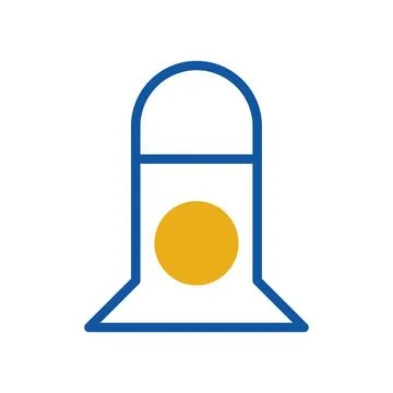 Rocket icon duotone blue orange colour universe symbol perfect. Stock-Illustration