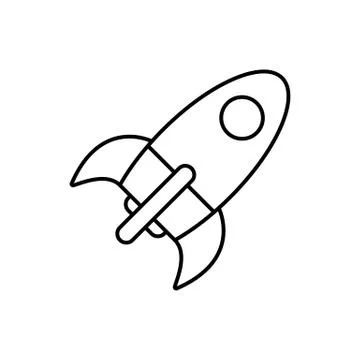 Rocket icon element of space icon for mobile concept and web apps. Thin line  Stock Illustration