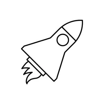 Rocket icon element of space icon for mobile concept and web apps. Thin line  Stock Illustration