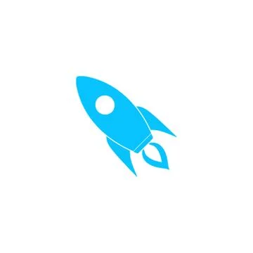 Rocket icon flat Stock Illustration