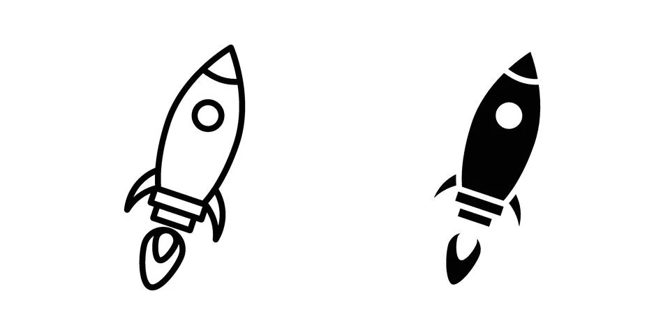 Rocket icon graphic element. web icon set Stock Illustration